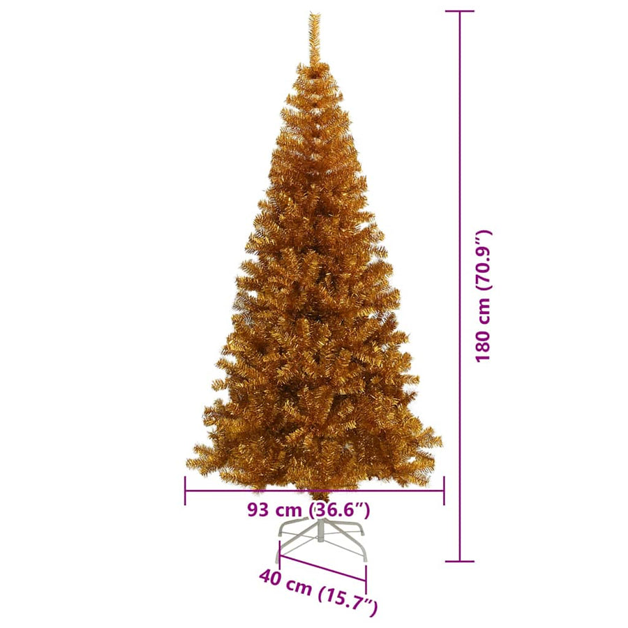 Kerstboom met 300 LED met standaard Goud 180 cm PET