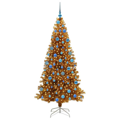 Kerstboom met 300 LED met standaard Goud 180 cm PET