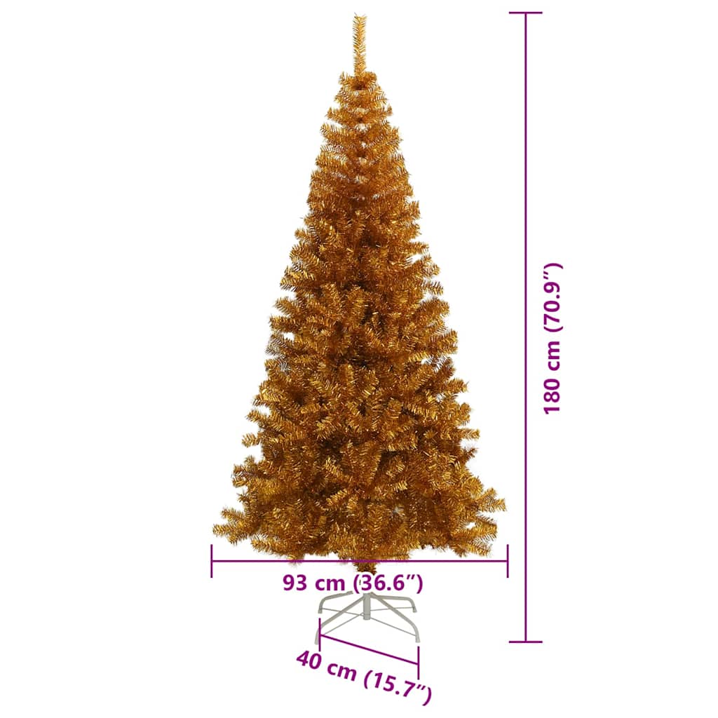 Kerstboom met 300 LED met standaard Goud 180 cm PET