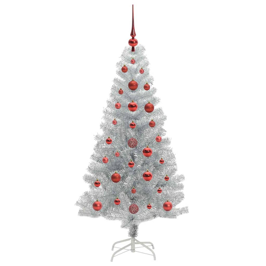 Kerstboom Met 150 Led Met Standaard Zilver 120 Cm Pet Goud