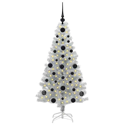 Kerstboom Met 150 Led Met Standaard Zilver 120 Cm Pet Goud