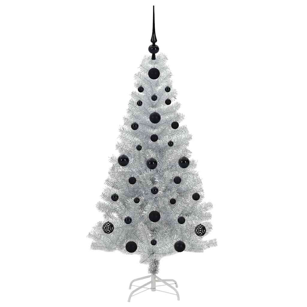 Kerstboom Met 150 Led Met Standaard Zilver 120 Cm Pet Goud