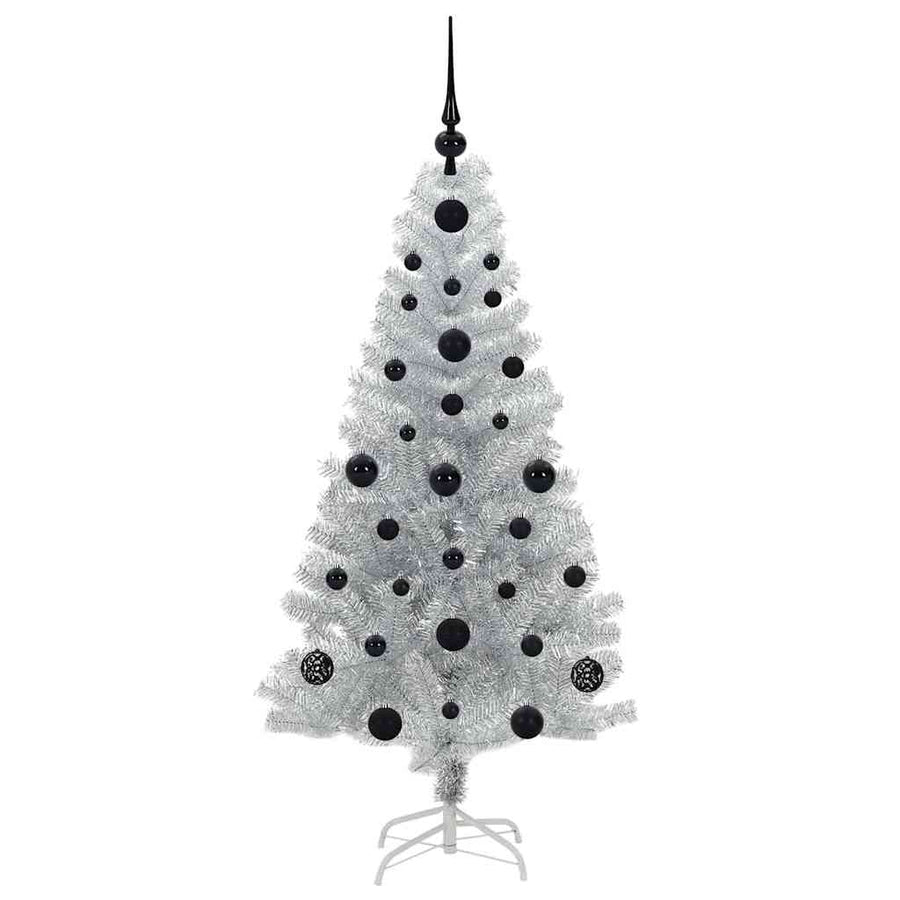 Kerstboom Met 150 Led Met Standaard Zilver 120 Cm Pet Goud