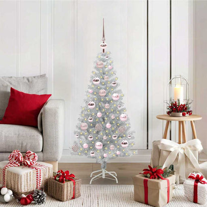 Kerstboom Met 150 Led Met Standaard Zilver 120 Cm Pet Goud