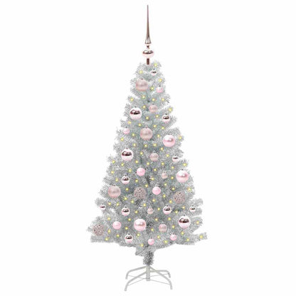 Kerstboom Met 150 Led Met Standaard Zilver 120 Cm Pet Goud