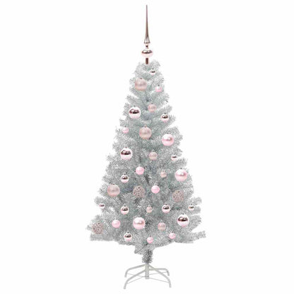 Kerstboom Met 150 Led Met Standaard Zilver 120 Cm Pet Goud