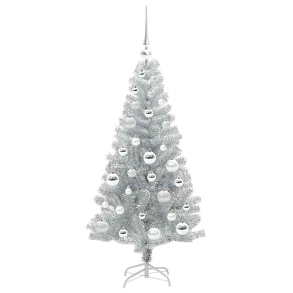 Kerstboom Met 150 Led Met Standaard Zilver 120 Cm Pet Goud