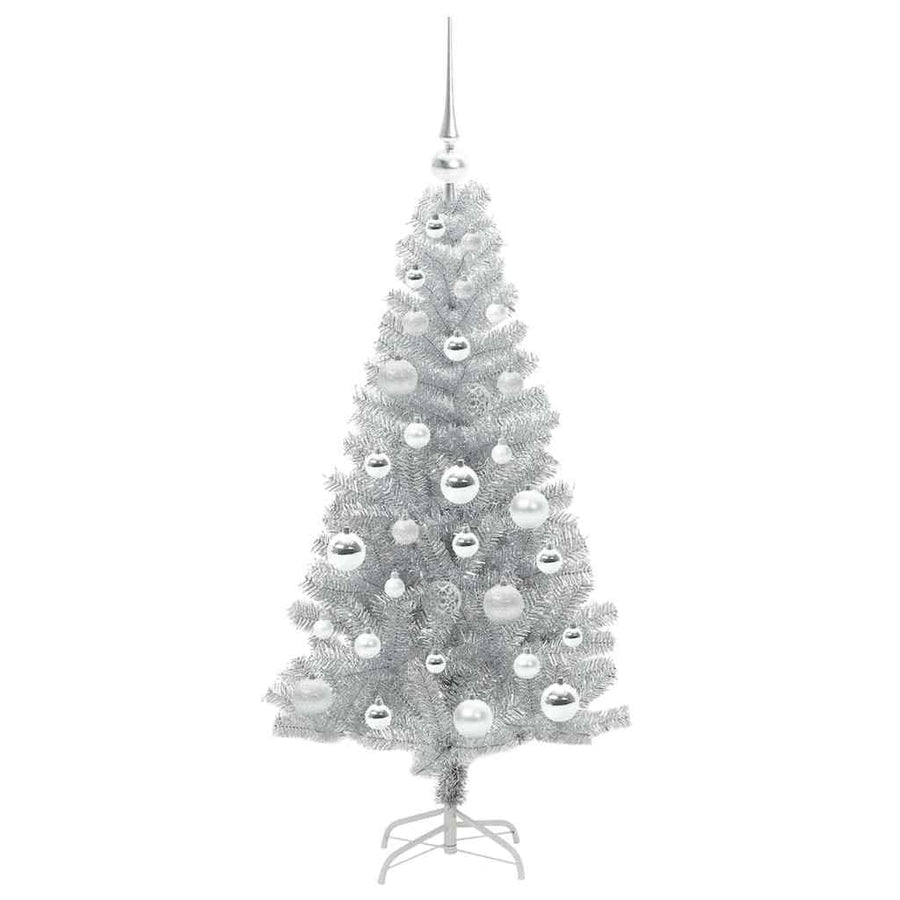 Kerstboom Met 150 Led Met Standaard Zilver 120 Cm Pet Goud
