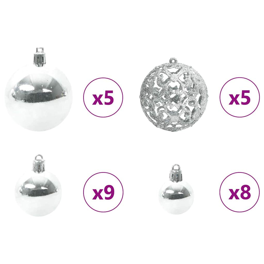 Kerstboom Met 150 Led Met Standaard Zilver 120 Cm Pet Goud