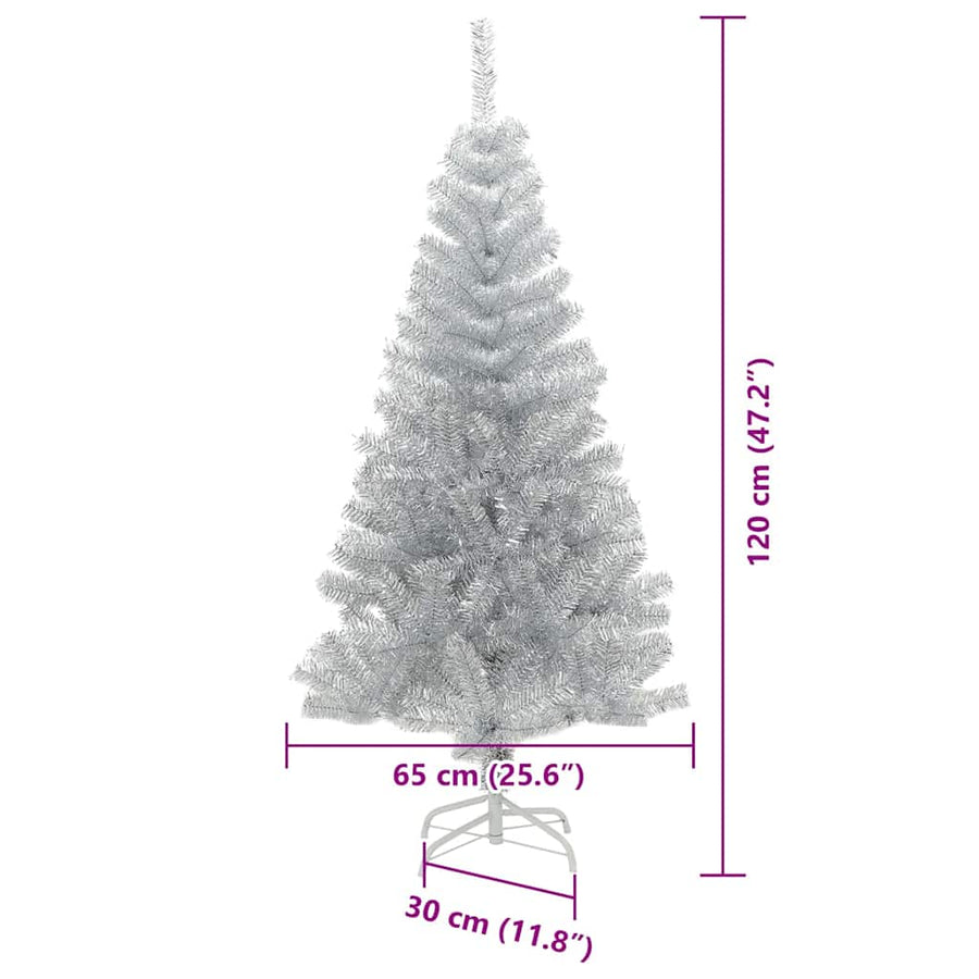 Kerstboom Met 150 Led Met Standaard Zilver 120 Cm Pet Goud