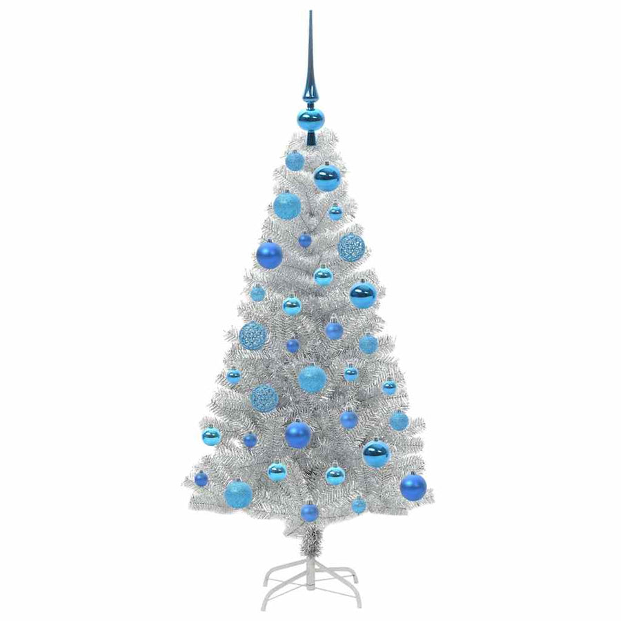 Kerstboom Met 150 Led Met Standaard Zilver 120 Cm Pet Goud