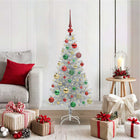 Kerstboom 120 cm zilver met 150 LED en standaard