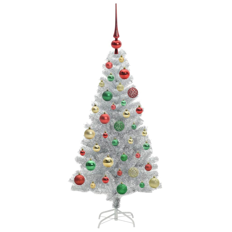 Kerstboom Met 150 Led Met Standaard Zilver 120 Cm Pet Goud