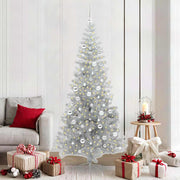 Kerstboom 210 cm zilver met 300 LED en standaard