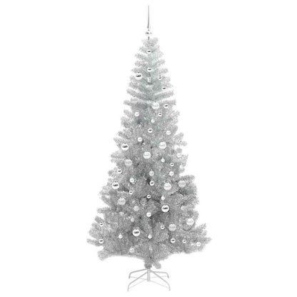 Kerstboom met 300 LED met standaard Zilver 210 cm PET