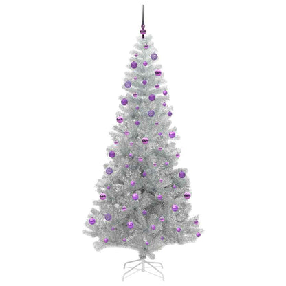 Kerstboom met 300 LED met standaard Zilver 210 cm PET
