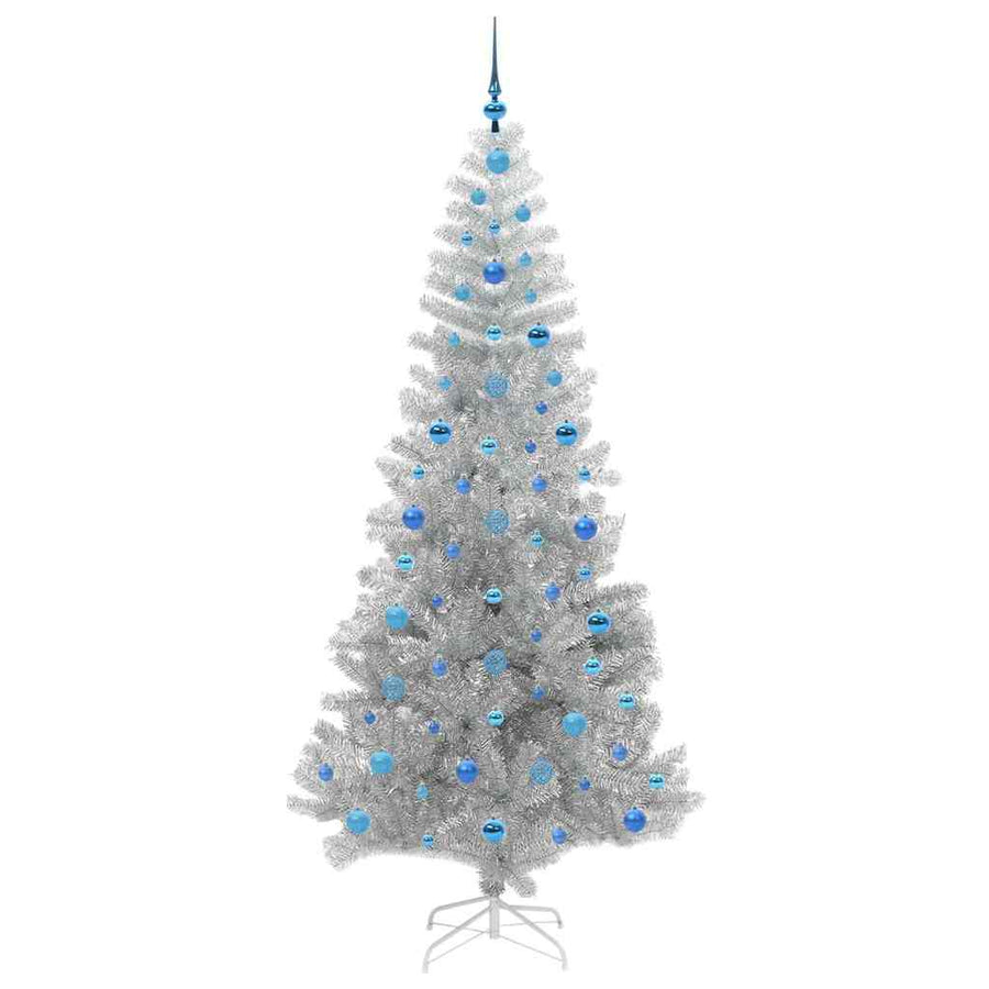 Kerstboom met 300 LED met standaard Zilver 210 cm PET