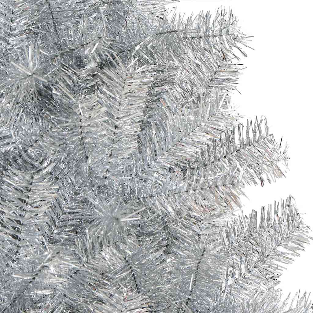 Kerstboom Met 300 Led Met Standaard Pet Zilver 240 cm