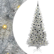 Kerstboom Met 300 Led Met Standaard Zilver 240 Cm Pet Zilver