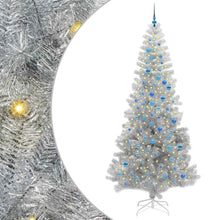 Kerstboom Met 300 Led Met Standaard Zilver 240 Cm Pet Zilver