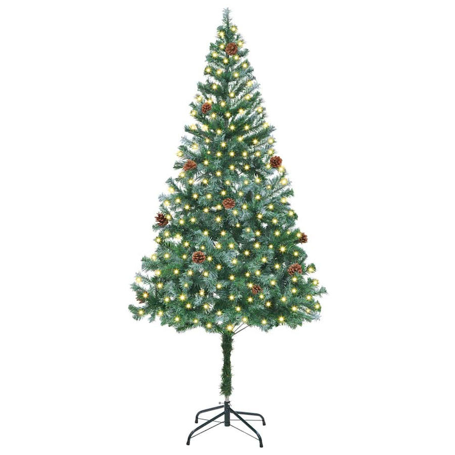 Kunstkerstboom met 300 LED Groen 180 cm PVC en Staal
