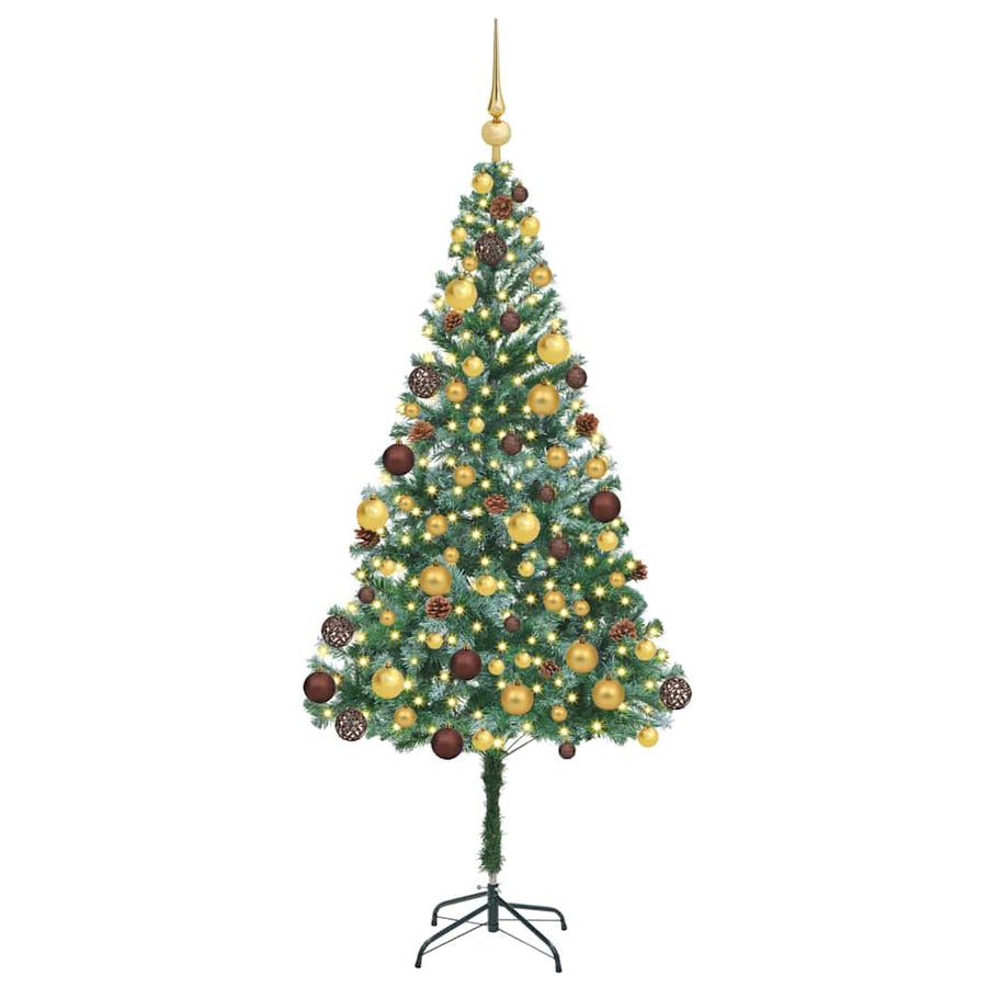 Kunstkerstboom met 300 LED Groen 180 cm PVC en Staal