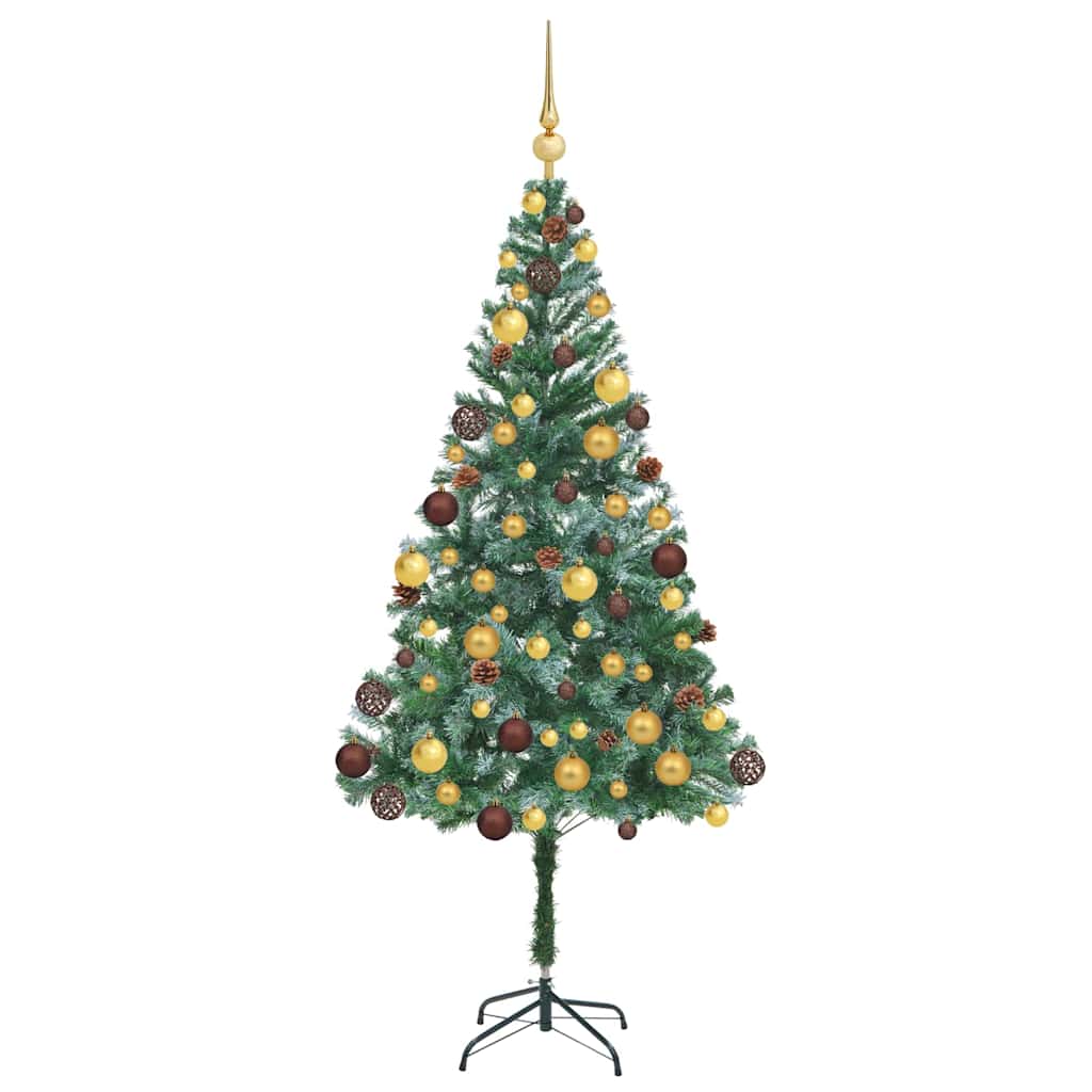 Kunstkerstboom met 300 LED Groen 180 cm PVC en Staal