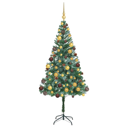 Kunstkerstboom met 300 LED Groen 180 cm PVC en Staal