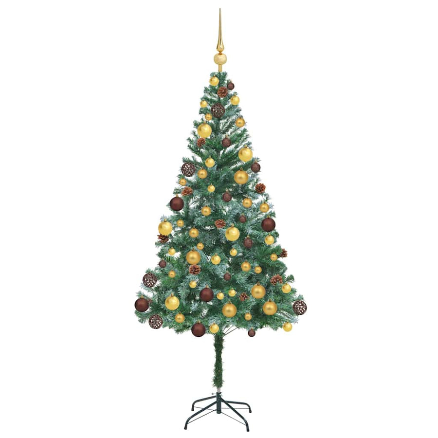 Kunstkerstboom met 300 LED Groen 180 cm PVC en Staal