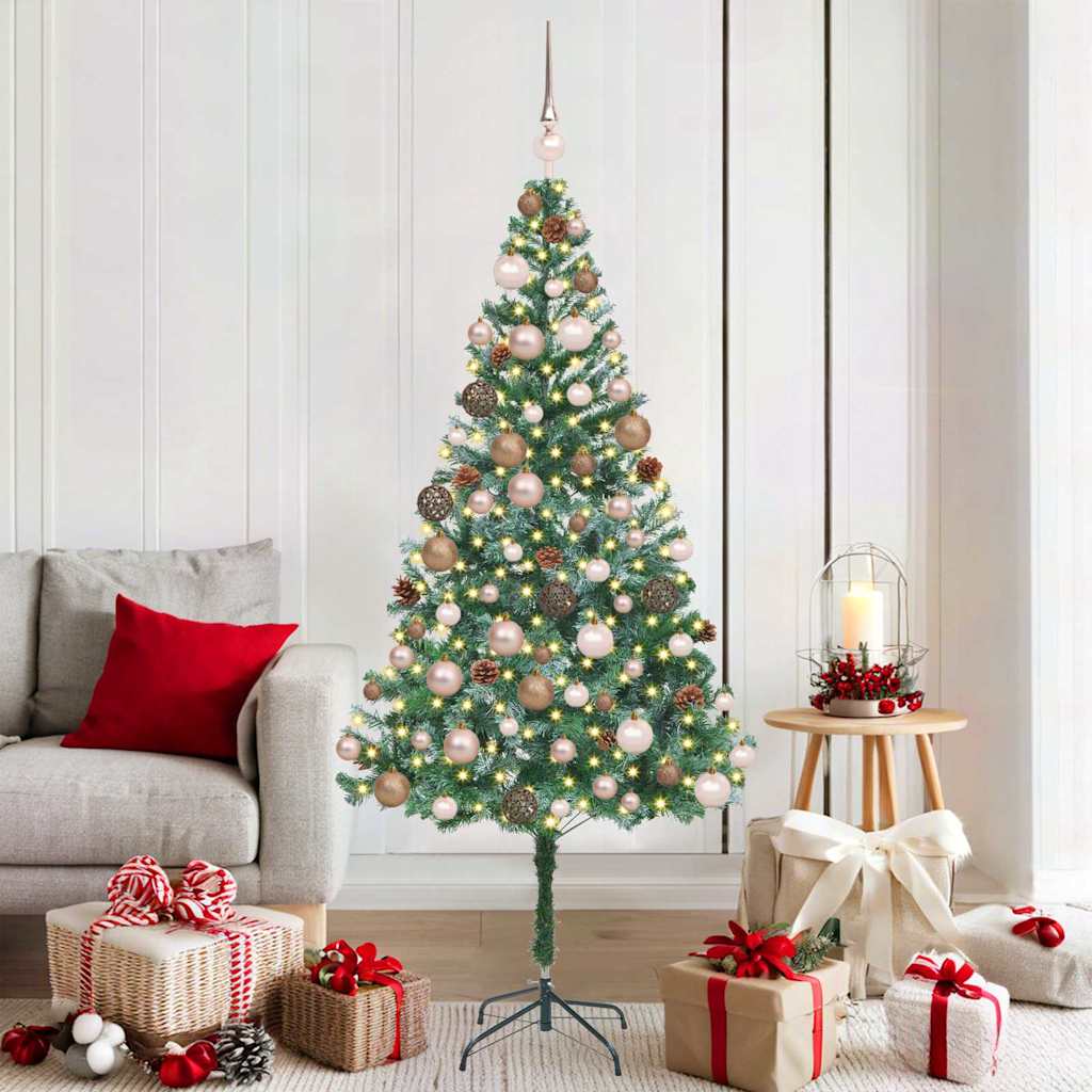 Kunstkerstboom met 300 LED Groen 180 cm PVC en Staal