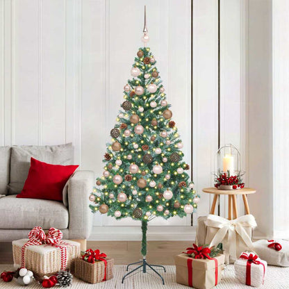 Kunstkerstboom met 300 LED Groen 180 cm PVC en Staal