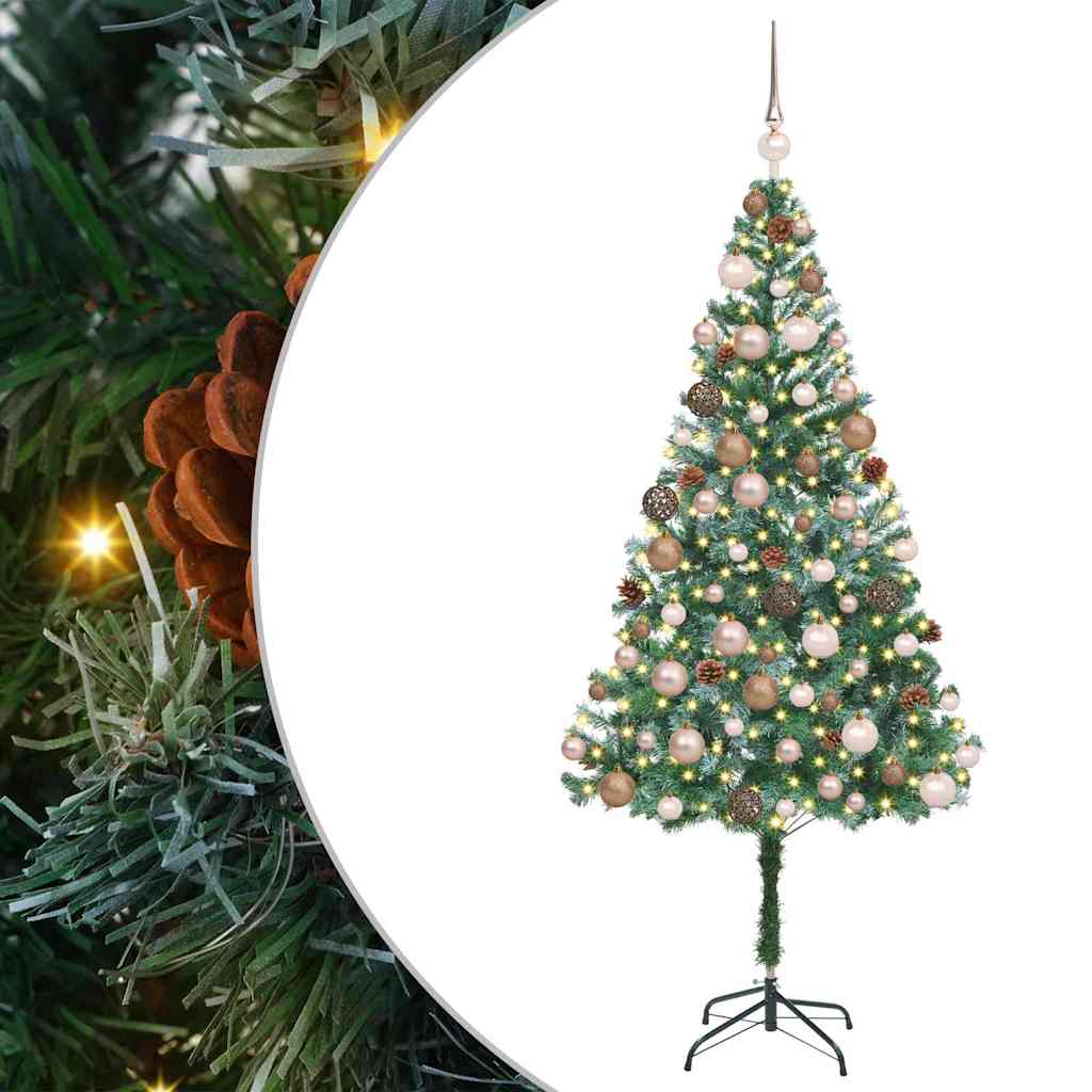 Kunstkerstboom met 300 LED Groen 180 cm PVC en Staal