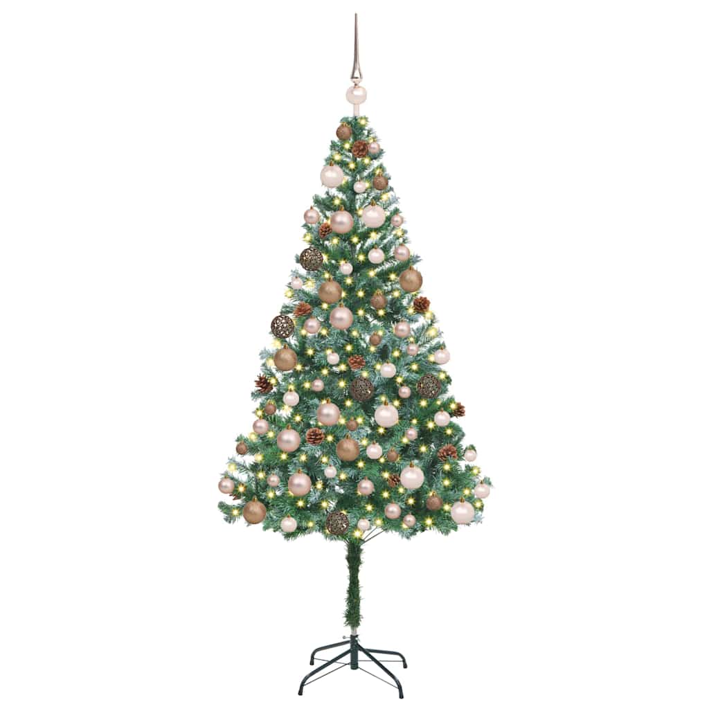 Kunstkerstboom met 300 LED Groen 180 cm PVC en Staal