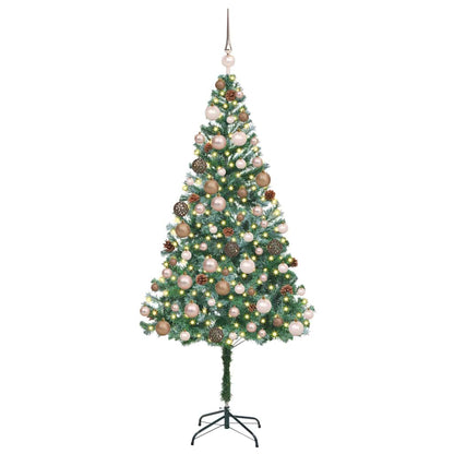 Kunstkerstboom met 300 LED Groen 180 cm PVC en Staal