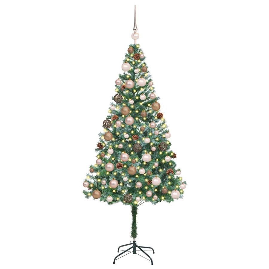 Kunstkerstboom met 300 LED Groen 180 cm PVC en Staal