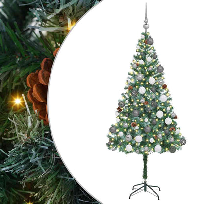 Kunstkerstboom met decoratieve touwlichten Groen 180 cm PVC