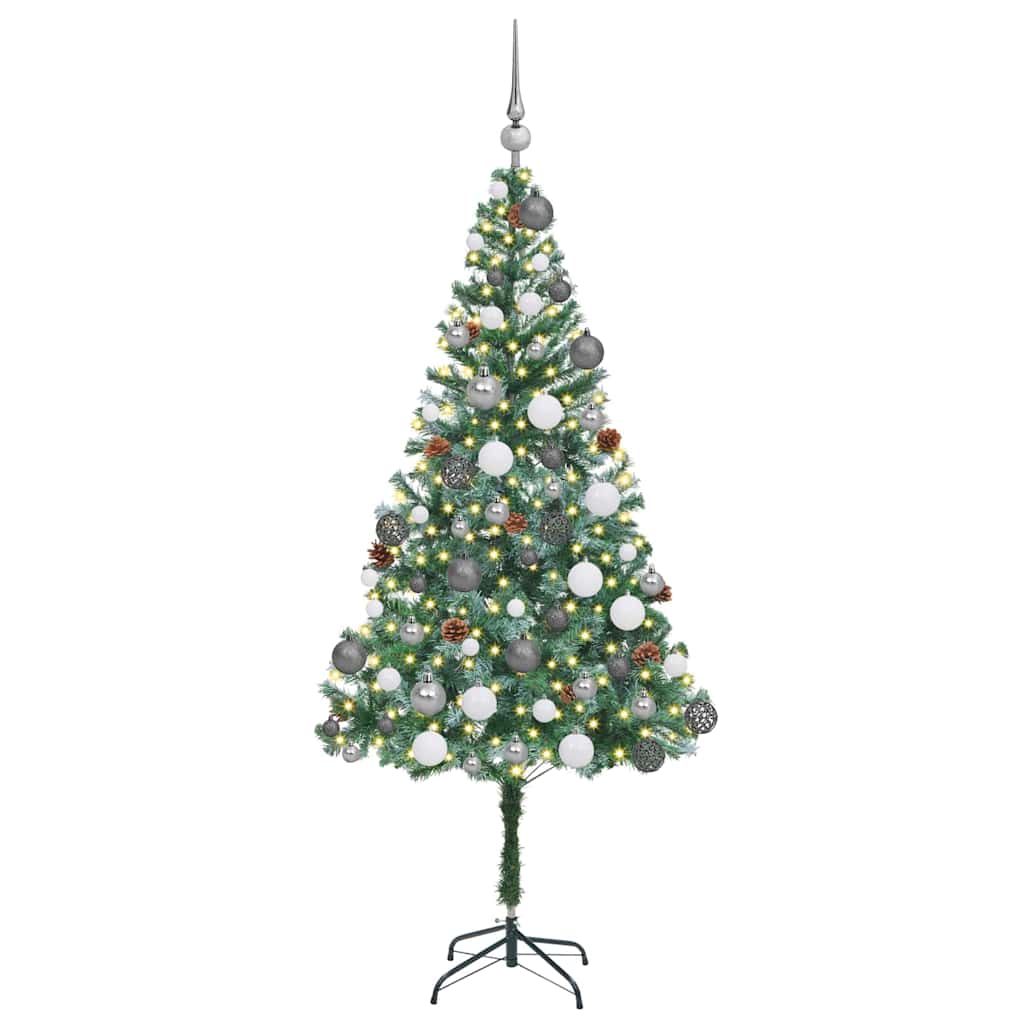 Kunstkerstboom met decoratieve touwlichten Groen 180 cm PVC
