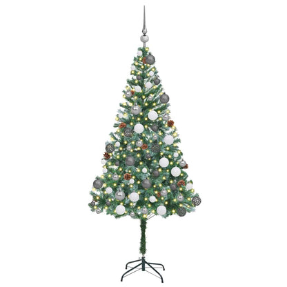 Kunstkerstboom met decoratieve touwlichten Groen 180 cm PVC