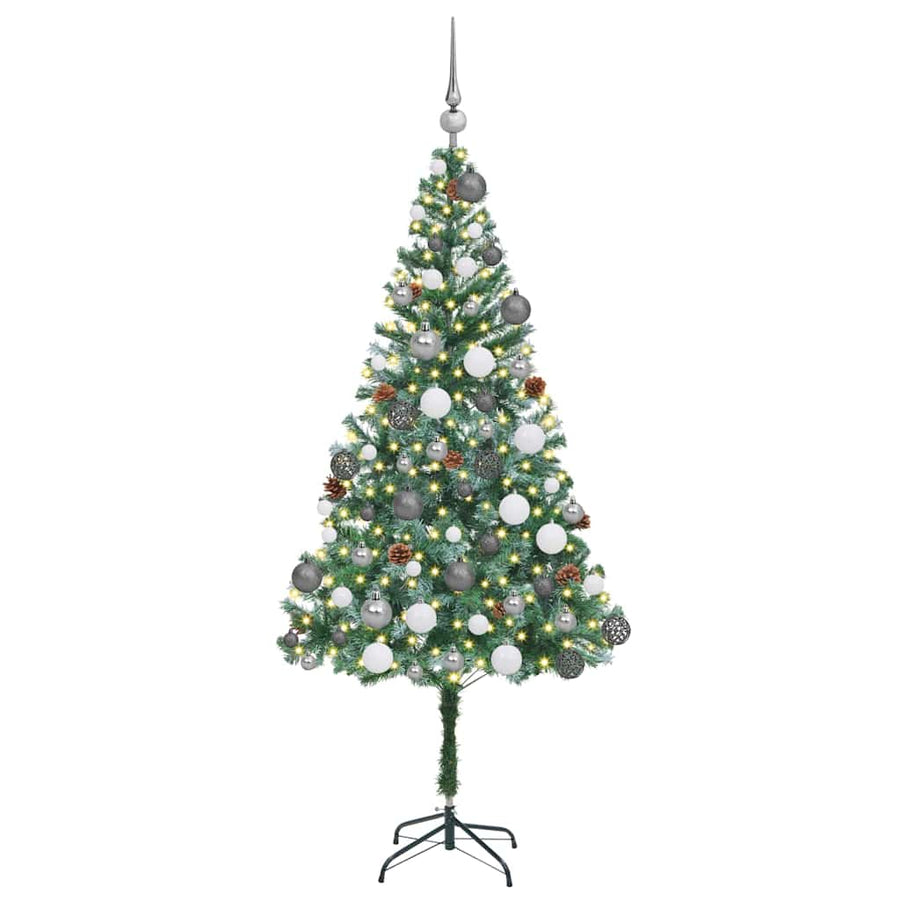 Kunstkerstboom met decoratieve touwlichten Groen 180 cm PVC