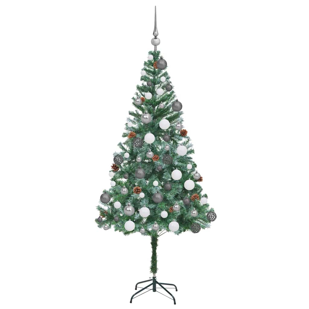 Kunstkerstboom met decoratieve touwlichten Groen 180 cm PVC