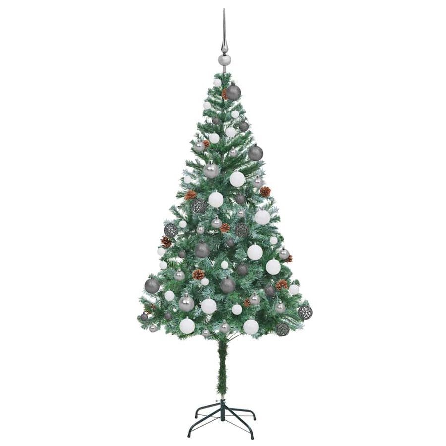 Kunstkerstboom met decoratieve touwlichten Groen 180 cm PVC