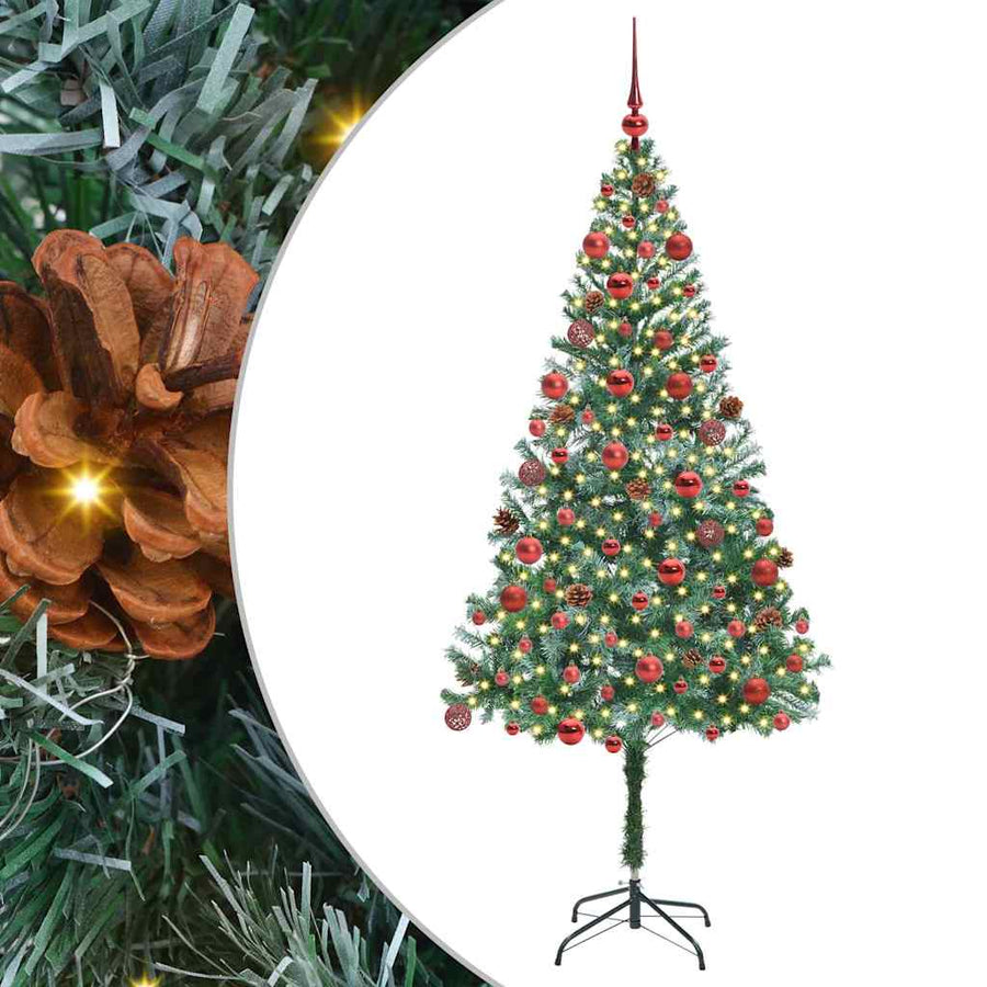 Kunstkerstboom met 300 LED Groen 180 cm PVC en Staal