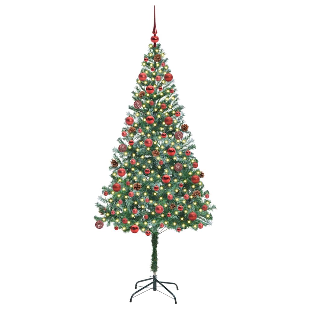 Kunstkerstboom met 300 LED Groen 180 cm PVC en Staal