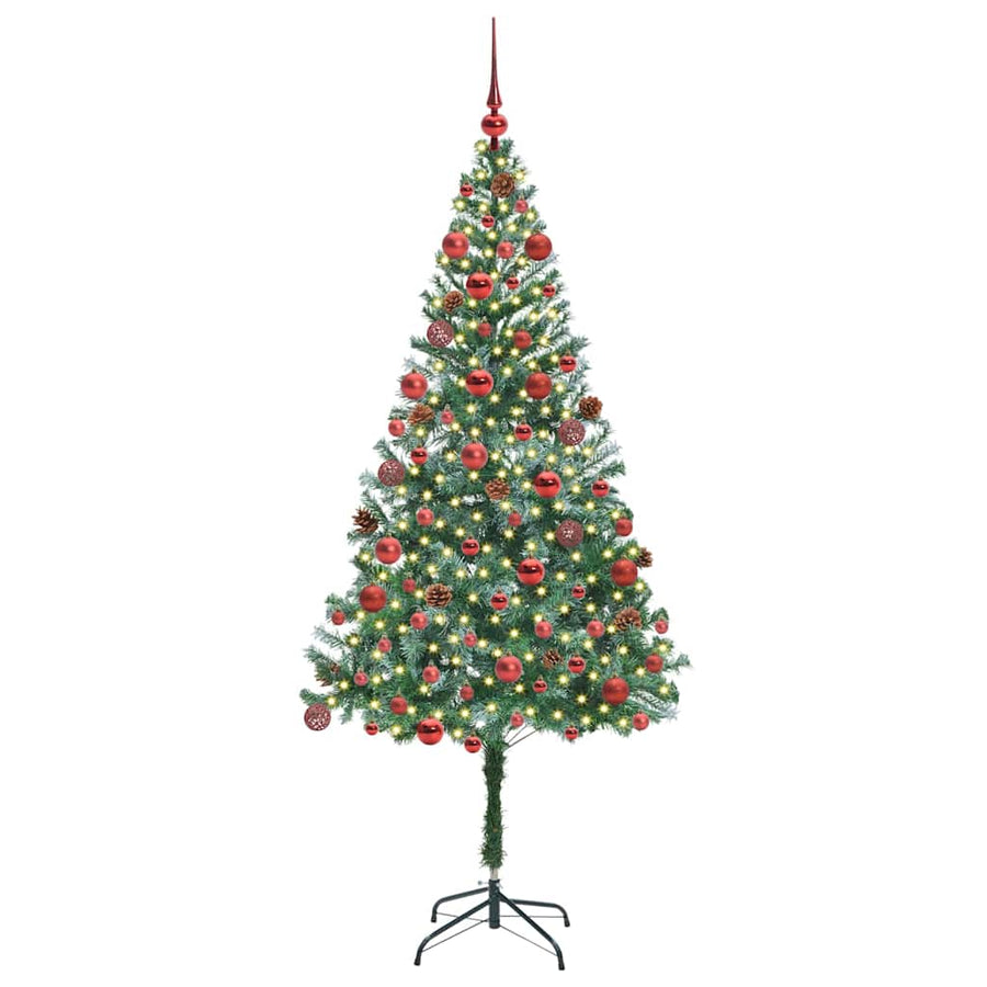 Kunstkerstboom met 300 LED Groen 180 cm PVC en Staal