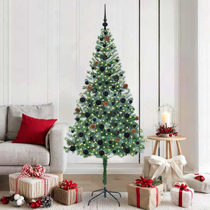 Kunstkerstboom met 300 LED Groen 180 cm PVC en Staal