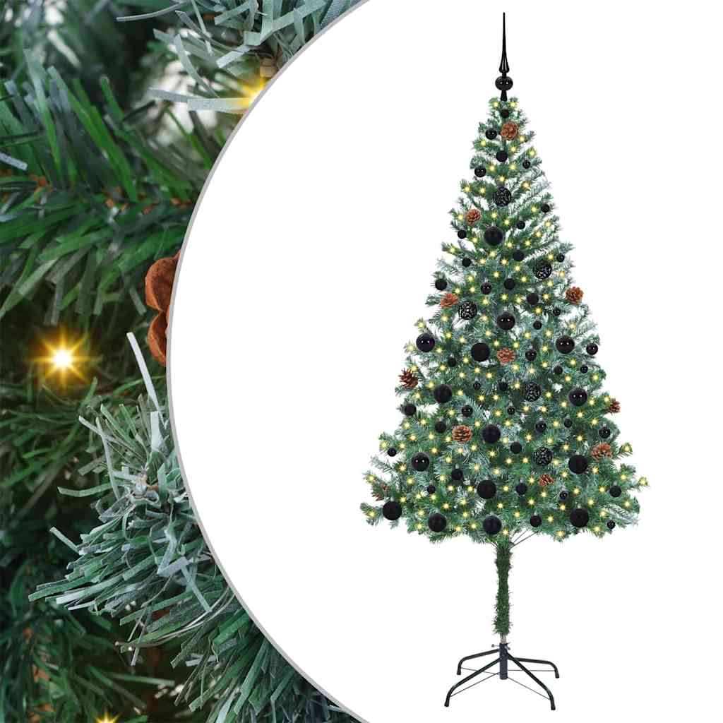 Kunstkerstboom met 300 LED Groen 180 cm PVC en Staal