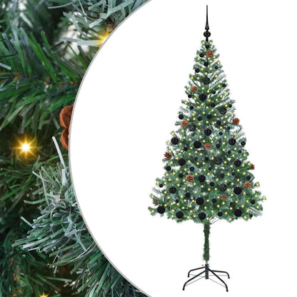 Kunstkerstboom met 300 LED Groen 180 cm PVC en Staal