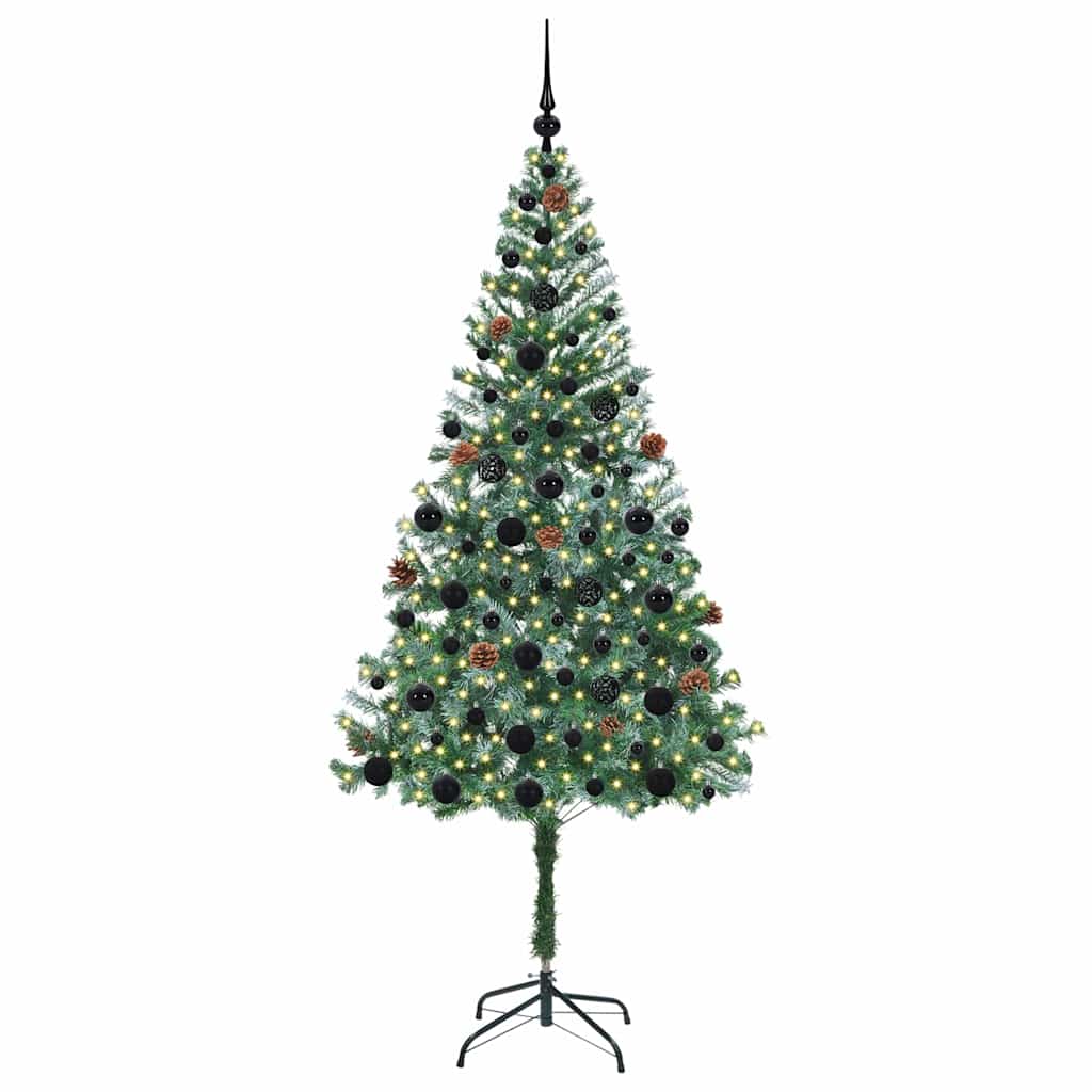 Kunstkerstboom met 300 LED Groen 180 cm PVC en Staal