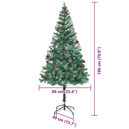 Kunstkerstboom met 300 LED Groen 180 cm PVC en Staal