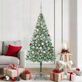 Kunstkerstboom met 300 LED Groen 180 cm PVC en Staal